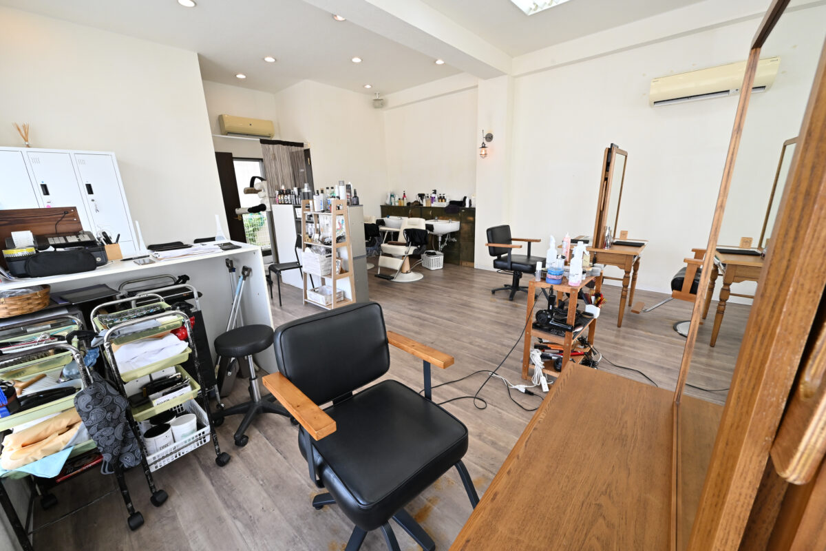 店内にあるお客様が座る席の写真