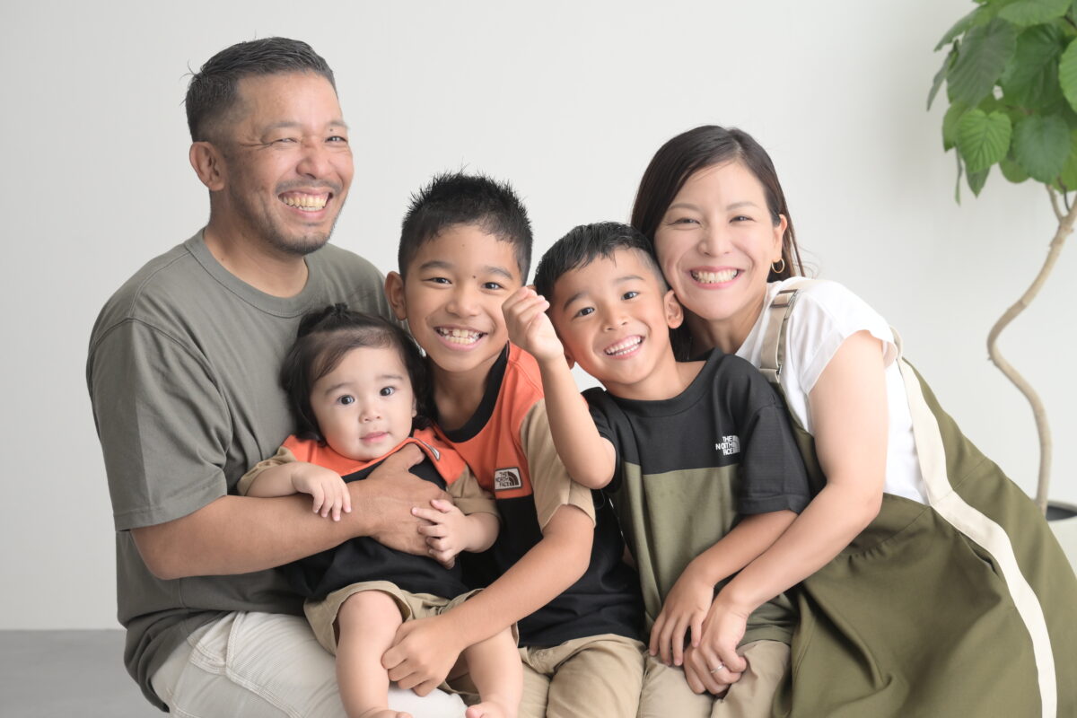 1歳記念での家族写真