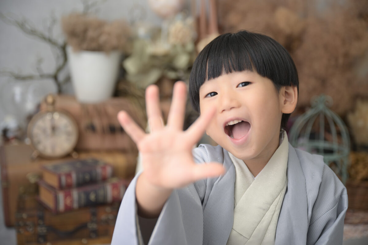 5歳の男の子の七五三記念（753）の写真
