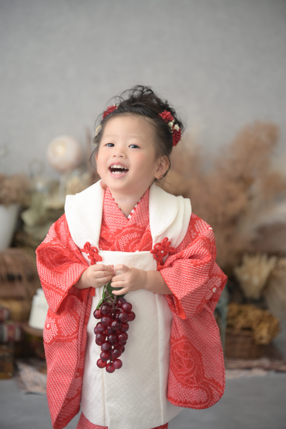 3歳の女の子の七五三記念の写真