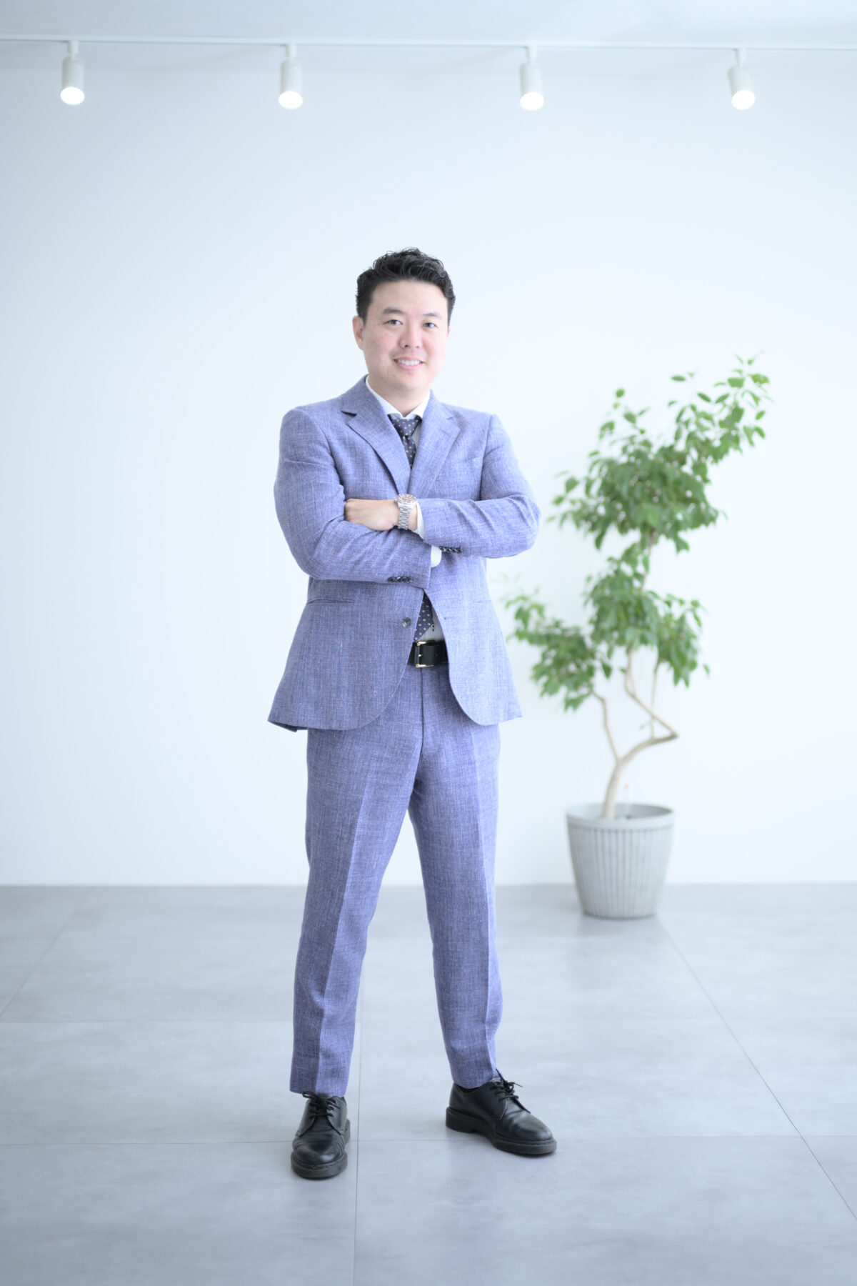 オーダースーツのモデル写真撮影