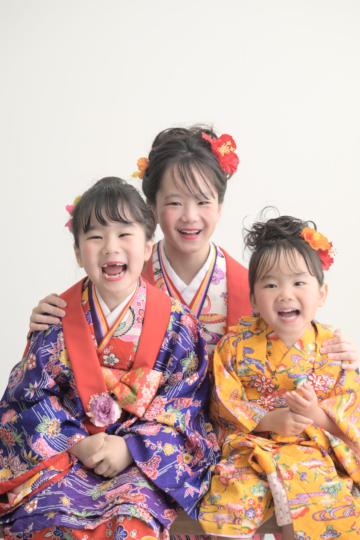 姉妹で十三（13）祝いと七五三記念（753記念）の写真