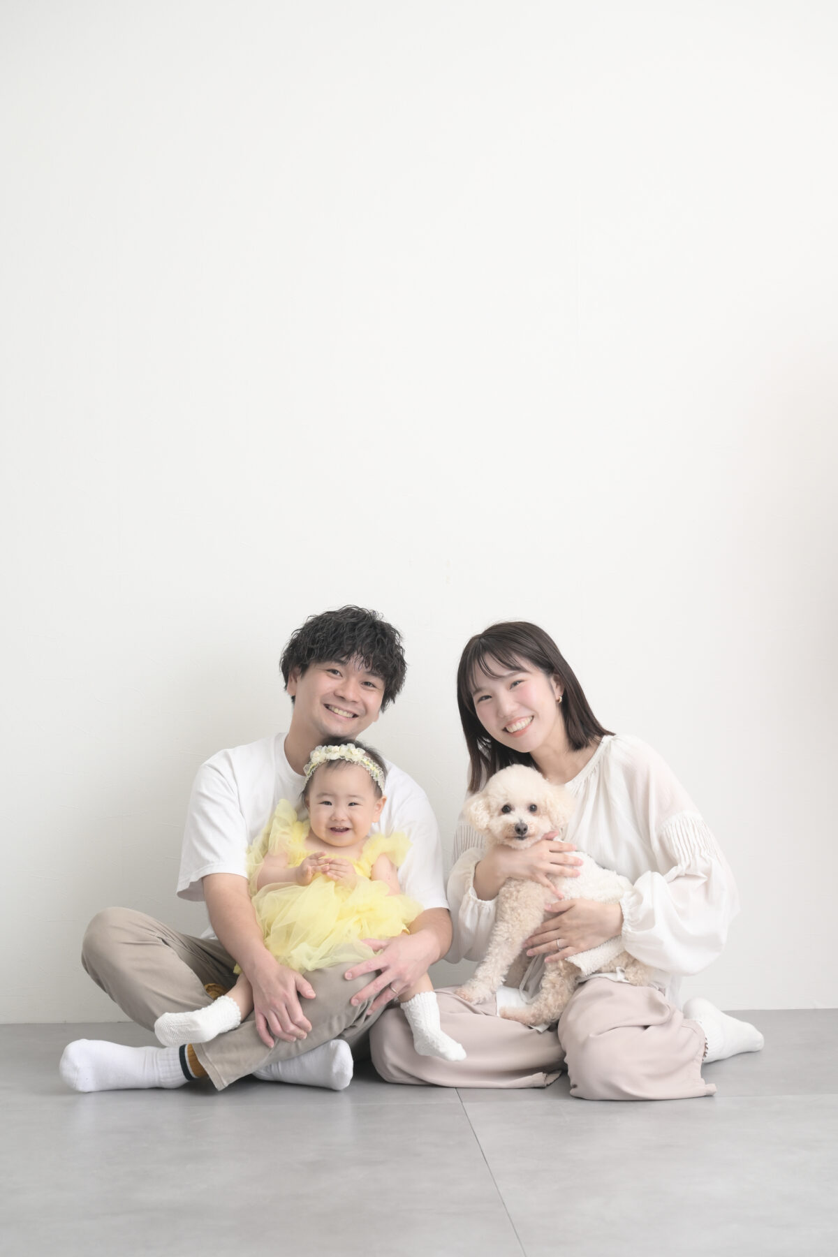 愛犬（ペット）も一緒に家族写真