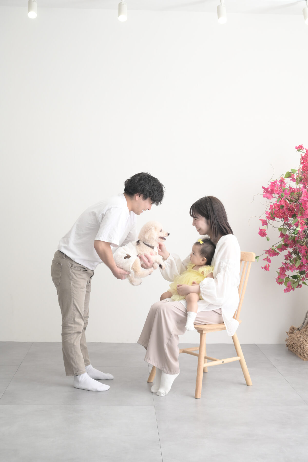 愛犬（ペット）も一緒に家族写真