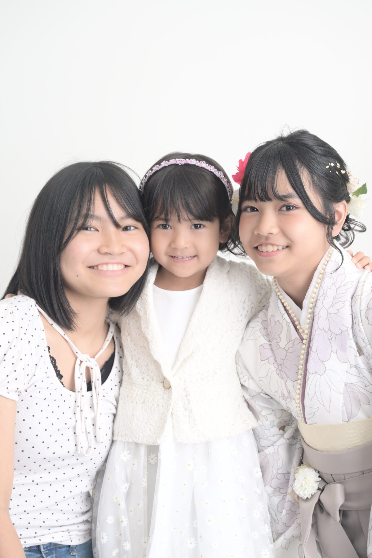 姉妹で仲良く13祝いの写真