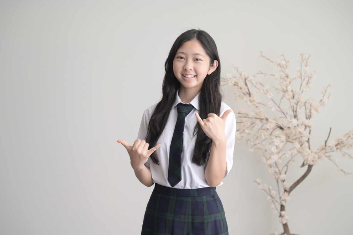 高校入学の記念写真